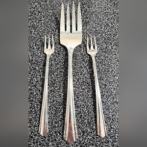 Vintage Wm. A. Rogers A-1 Plus Oneida Malibu 1934 Meat Fork & Olive/Pickle Forks